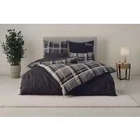 OTTO home Wendebettwäsche Talin, Linon, 2 teilig, ab Gr. 135x200, 100% Baumwolle, Karo-Design, Marke H.I.S. by OTTO home