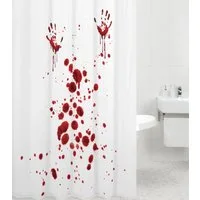 Sanilo Duschvorhang Blood Hands 180 x 200 cm, 100% wasserdicht, Anti-Schimmel-Effekt, hochwertige Qualität