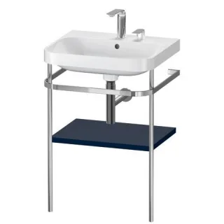 Duravit Happy D.2 Plus c-shaped Set mit Metallkonsole Nachtblau Seidenmatt 575x490x850 mm - HP4835E9 HP4835E9898
