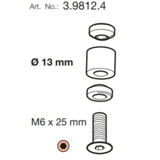 LAUFEN Befestigungsdübel (1x) D13 zu Handtuchhalter LANI, H3981240000001 H3981240000001