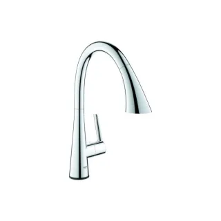 Grohe Zedra Spültischmischer 30219002 chrom, herausziehbare Brause, elektronisch, Batterie-Stromversorgung