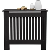 ML-DESIGN Heizungsverkleidung Heizkörperabdeckung aus Holz Heizkörperverkleidung für die Heizung, Zubehör für Heizkörper, Heizungsabdeckung lackiert Landhausstil 78x19x82 cm Schwarz aus MDF