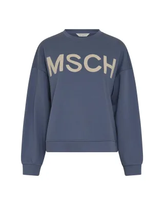 msch copenhagen - MSCHMela Briena MSCH Sweatshirt v indigo oatmea - Gr. - XL