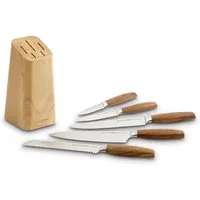 ECHTWERK Messerblock Messerblock 6 teilig Classic Edition (6tlg), 6-teiliges Küchenmesser-Set mit Holzblock, Classic-Edition