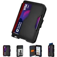 Forrlite Geldbörse Geldbörse Herren mit RFID Schutz, Portmonee Portemonnaie Herren klein (Slim Wallet mit Münzfach, Mini Geldbörse Herren&Damen, Kreditkartenetui Kartenetui-Geldbeutel 15 Karten, Kartenhalter Leather)