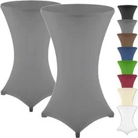 Gräfenstayn Stehtischhusse 2er Set Stretchbezug Stehtisch Hussen, Elegante Stehtischhusse für Bistrotische
