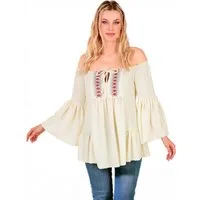 Widmann S.r.l. Kostüm Hippie Damenshirt Bluse 60er Jahre Ethno Stil