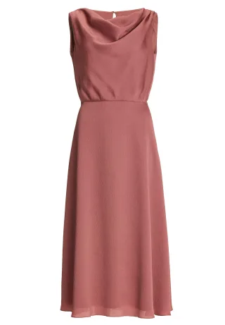 SWING - Cocktailkleid aus Satin mit Wasserfall Ausschnitt blush rose - Gr. - 38
