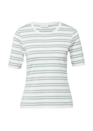 comma - T-Shirt weiß/petrol - Gr. - 36