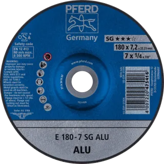 PFERD TOOLS Schruppscheibe E Leistungslinie SG ALU für Alu - 62217622