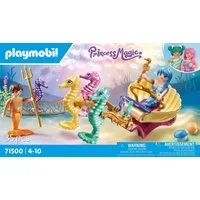 Playmobil® Meeresbewohner mit Seepferdchenkutsche (71500) Konstruktions-Spielset, (35 St), Playmobil Princess Magic, Made in Europe
