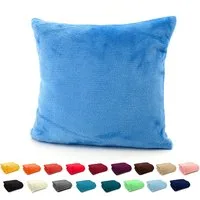 heimtexland Dekokissen Flanell Soft Kuschelkissen Plüsch Kissenbezug, super weich und flauschig, Allergiker geeignet, atmungsaktiv
