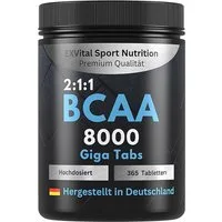 BCAA 8000 Giga Tabs, 365 Tabletten Amino Komplex Tabletten, 365 St., 401.5 g