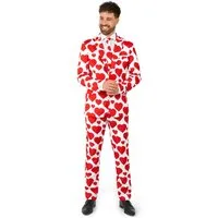 SuitMeister Partyanzug Valentinstags Herz Kostüm Anzug - für Karneval, Ein Anzug mit ganz viel Herz!