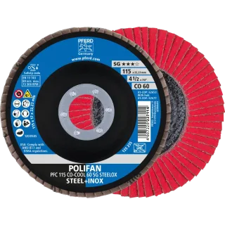 PFERD TOOLS POLIFAN Fächerscheibe PFC konisch CO-COOL SG STEELOX Stahl/Edelstahl - 67760615
