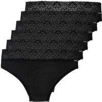 Pompadour Bikinislip 6er Pack Damen Bikinislip DUO Lace (Packung, 6-St) Zwickel