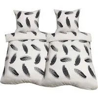 Visaggio Bettwäsche Winter Fleece Bettbezug flauschig warm, Fleece, 4 teilig, Thermofleece kuschelig weich, Sterne