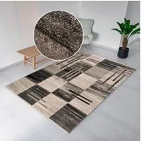 OTTO home Teppich Beliz, rechteckig, Höhe: 9 mm, mit Konturenschnitt, Kurzflor, 3D-Design, mit Fransen, Wohnzimmer