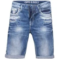 Cipo & Baxx Jeansbermudas in Denim und mit markanten Taschen