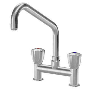 KWC Zweigriffmischer GASTRO Schwenkauslauf, AD153 A350 B 215 C 297, chromeline 105828