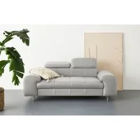 COTTA 2-Sitzer Chef, Big-Sofa mit Kopfteilverstellung, edle Metallkufen