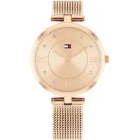 Tommy Hilfiger Quarzuhr ELLA 1782712, Armbanduhr, Damenuhr, Glaskristalle, analog, Edelstahlarmband