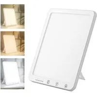 PRIISF Lichttherapiegerät 10000 LUX SAD LED Tageslichtlampe LED Lichttherapielampe Lichtdusche, Vollspektrum UV-Frei Dimmer Lichttherapie, Medizinprodukt gegen Winterdepressionen, Zur Anwendung bei Lichtmangelerscheinungen und gedrückter Stimmung