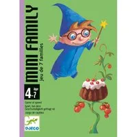 DJECO Spiel Mini Family Kartenspiel mit Tierfamilien für Kinder, Kartenspiel Mini Family, klassisches Quartettspiel