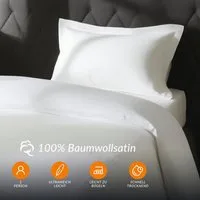 Pure cottom Bettwäsche Baumwoll-Satin Bettwäsche weiß, Baumwoll-Satin, verschiedene Größen