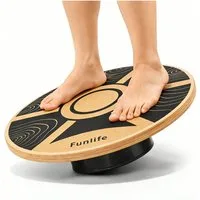 FunLife Balanceboard TERRA BERG & CLASSIC Design-Edition, rund, Premium-Birkenholz, 360°-Training, bis 100 kg