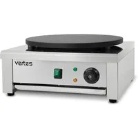 vertes Crêpesmaker Crepesplatte Crepesmaker Elektrisch aus Edelstahl mit 40cm Platte, 3000 W, Ø 40 cm, 3000W, Temperatur Stufenlos Regulierbar von 50-300°C