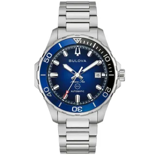 Bulova Marine Star Series B Silber Herren Armbanduhr 98B466