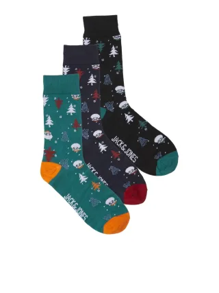 JACK&JONES - JACXMAS TREE SOCKS GIFTBOX - Gr. - ONE SIZE