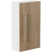 Magnolia Home Hängeschrank Hängeschrank 35x62cm weiss matt/eiche hell m. Soft-Close Tür