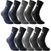 sockenkauf24 Sportsocken 10 Paar "i1R" Sport Socken Herren & Damen Socken Tennissocken (Gemischt, 35-38) mit Frotteesohle - 10300