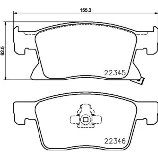 Hella Bremsbel?ge vorne Opel Astra K 8DB355024-781