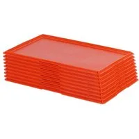 Logiplast Transportbehälter 10 Stück Deckel für Eurokasten 60 x 40 cm E1 E2 E3 Rot, (Spar-Set, 10 Deckel), robust, geringes Gewicht, lebensmittelecht