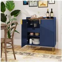 HOLTICO Weinschrank Multifunktionaler Bar-Schrank, moderner Kaffeetresen-Schrank (1-St) mit 9 Flaschenregalen, 6 Glas-Halterungen, Schublade & Regalen