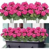 Kunstblumenstrauß 1/3/4 Bündel Künstliche Blumen Geranie Blumen Dekoration Faux, Agger