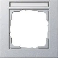 Abdeckrahmen einfach aluminium, Retail