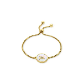 Luxenter-Armband aus weißem Perlmutt in 18 Karat Gelbgold - Alphabet