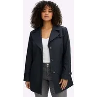 Sheego Allwetterjacke Trenchcoat Langarm mit Gürtel, wasserabweisende Qualität