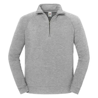 Fruit of the Loom - "Iconic Premium" Sweatshirt für Herren/Damen Unisex, mit kurzem Reißverschluss (Sportliches Heather)