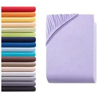 Hometex Premium Textiles Spannbettlaken Jersey Spannbettlaken 100% Baumwolle, Jersey, Gummizug: Rundumgummizug, Premium-Jersey Matratzenhöhe bis 23 cm