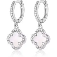 ROUGEMONT Paar Creolen Glücksbringer Creolen Ohrringe aus 925 Sterling Silber, Glücksbringer Design