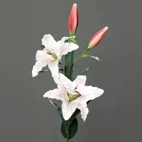 Kunstblume künstlicher großer Lilienzwei 85cm Seidenblume, mucPlants