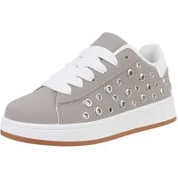 Ital-Design Modischer Sneaker mit hohem Komfort und Dämpfung Sneaker (89319308) Flach Sneakers Low in Grau