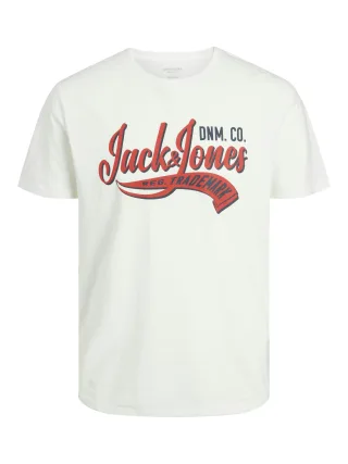 JACK&JONES - JJELOGO TEE SS NECK 2 COL 23/24 NOOS JNR cloud dancer - Gr. - 128
