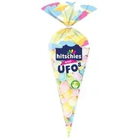 hitschies Süßigkeit, hitschies brizzl Ufos mit Fruchtgeschmack Brausefüllung Packung 75g