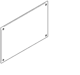 KWC Aquarotter Spiegel, HEAVY DUTY, Edelstahl, 590x390x7 mm, diebstges. Befestigung, 2030019884 2030019884